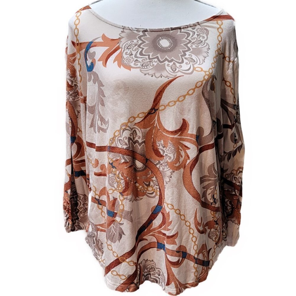 Chico's long sleeve jersey top - sz 2